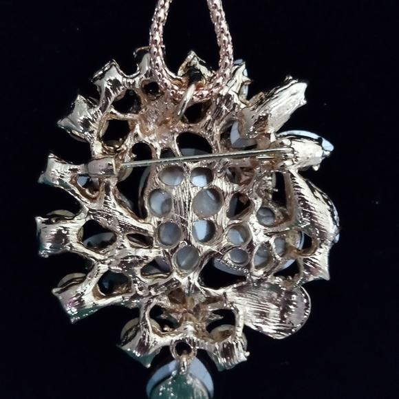 🆕 Champagne Rhinestone Necklace - Picture 6 of 7